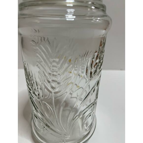 Anchor Hocking Planters Mr. Peanut Glass Jar w‎ Lid Wheat Pattern 1982 - Picture 2 of 4